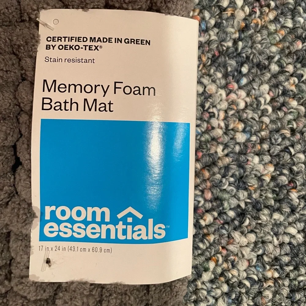 Gray Memory Foam Bath Mat